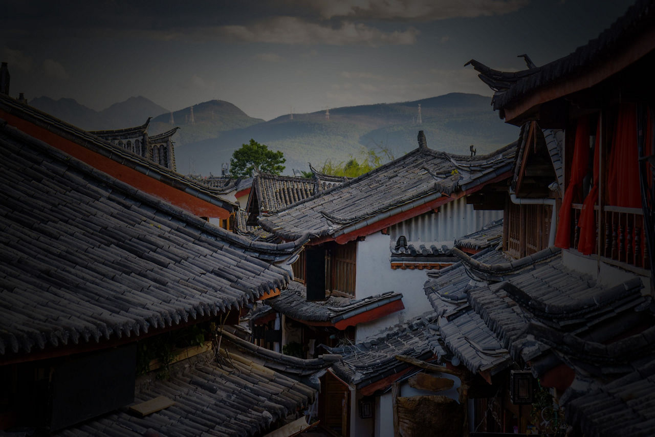 Yunnan Province, China Traditional Roofs