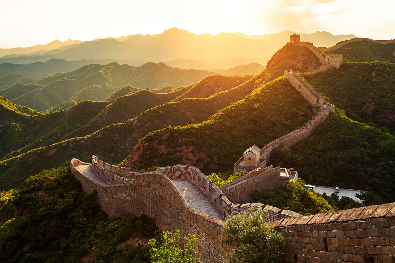 Sunset at the Great Wall Of China