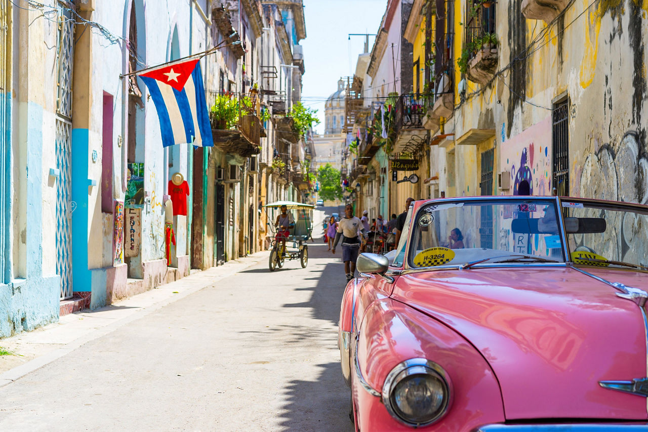Cuba, Vintage Car Parked