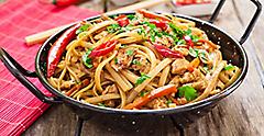 Chicken chow mein a popular oriental dish