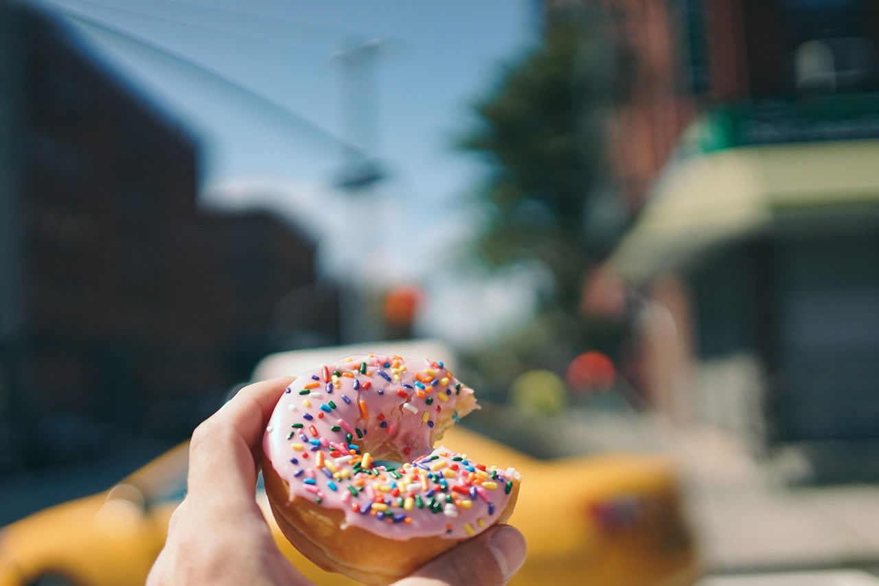 Gourmet Doughnut with Sprinkles made with NY water, New York
