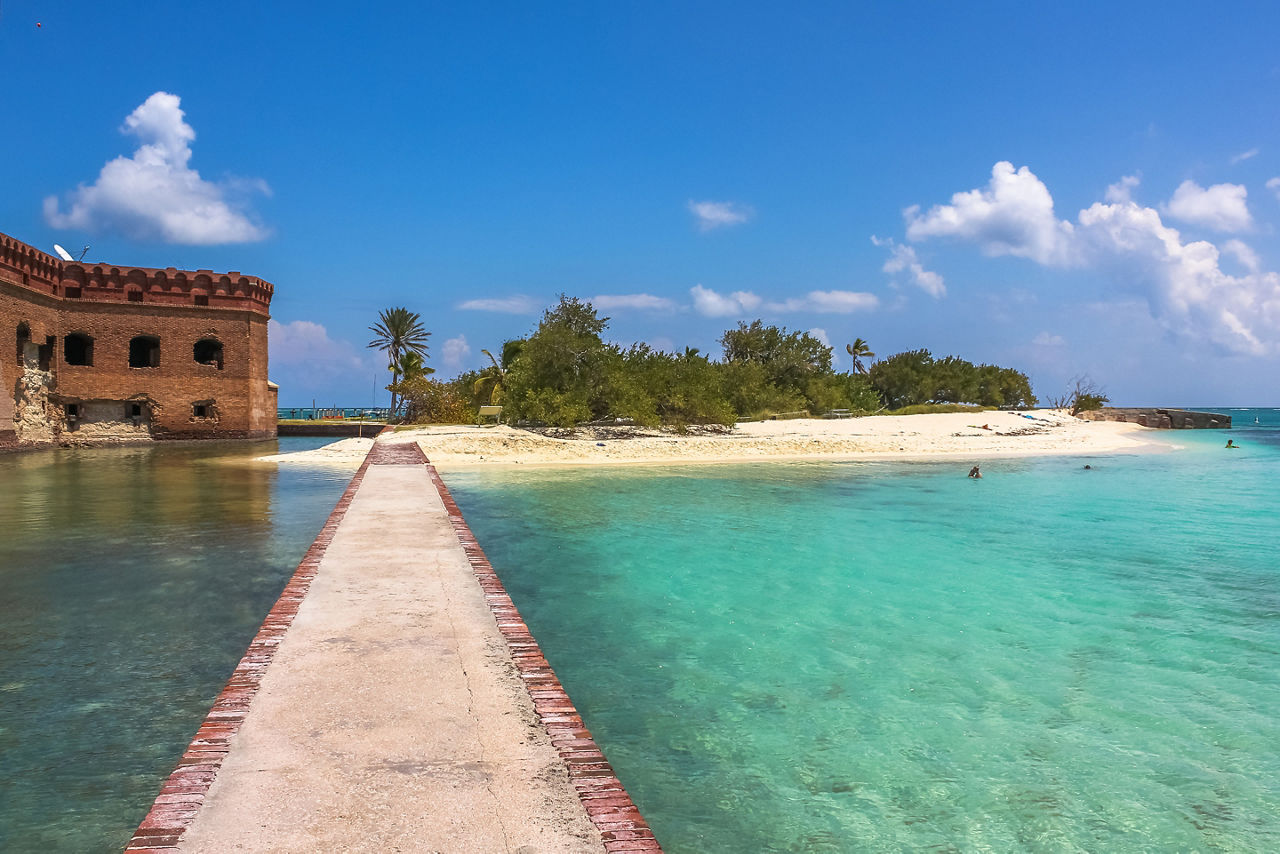 The Gulf of Mexico surrounds Fort Jefferson.