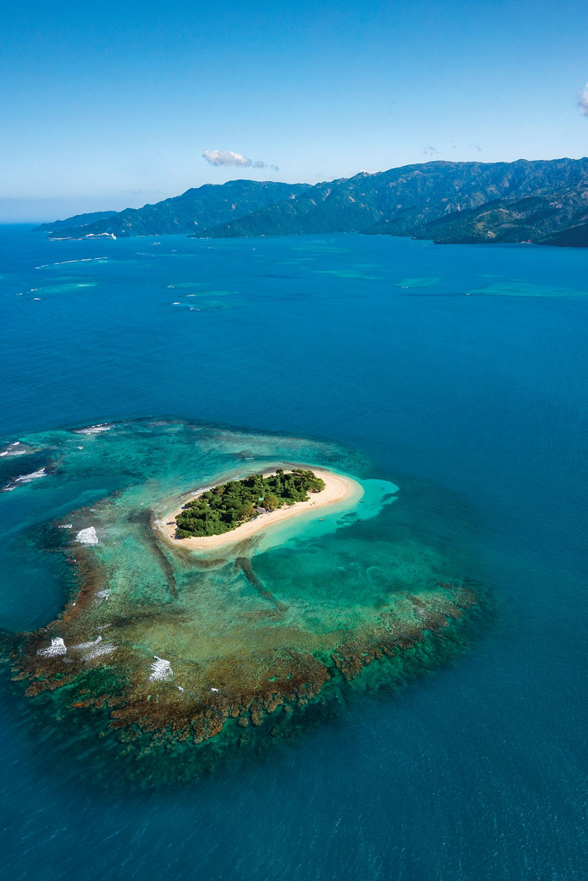 Amiga Island Eastern Caribbean Aerial View