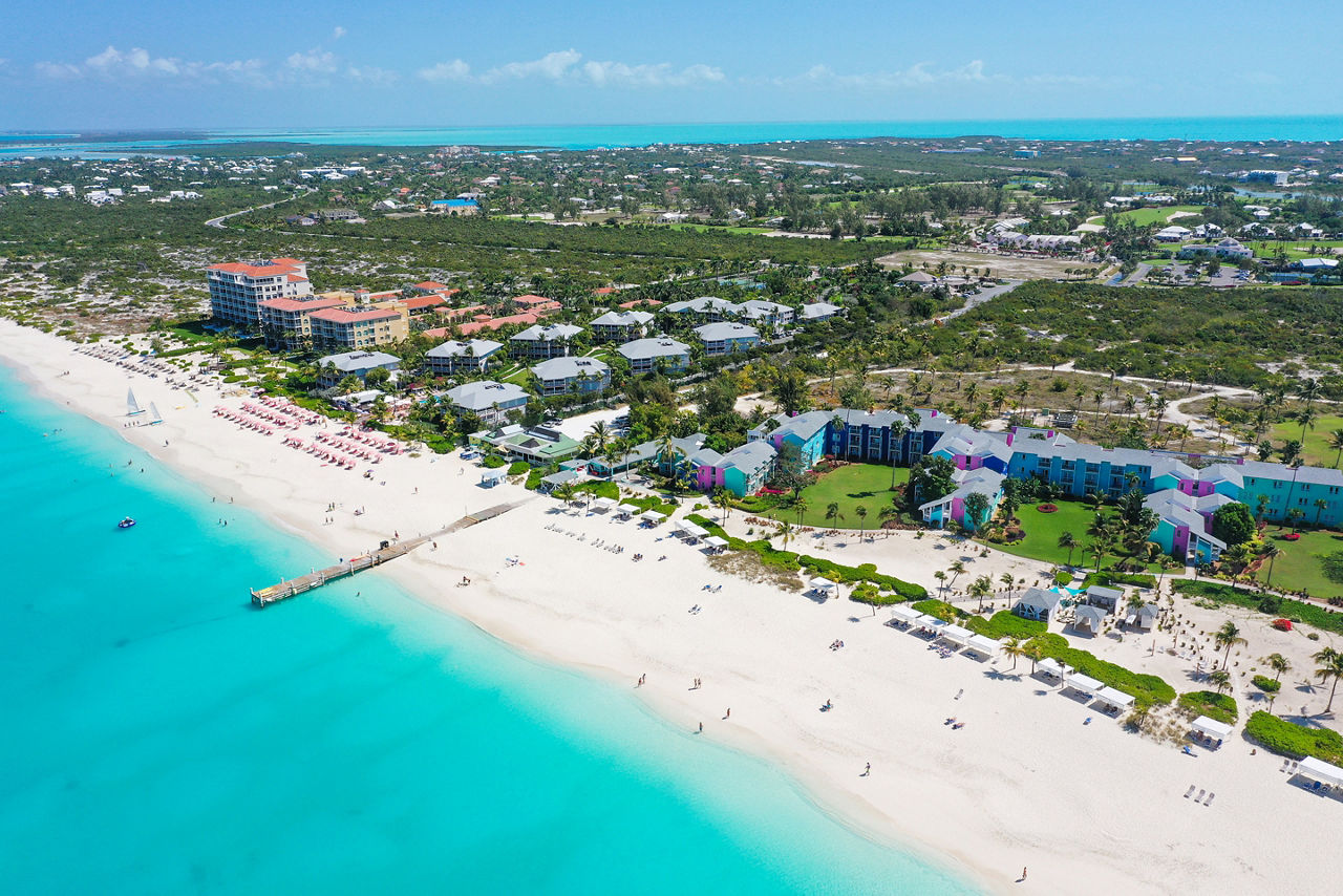 View of the Weekend Getaway location of Grace Bay Beach, Turks and Caicos