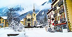 Church Chamonix France French Alps Winter