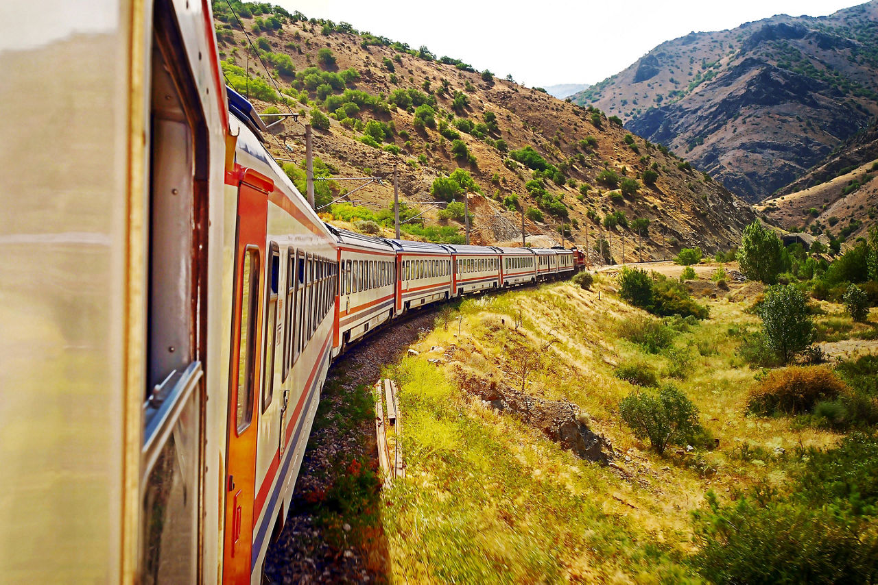 Diesel Train East express between Ankara and Kars, Turkey