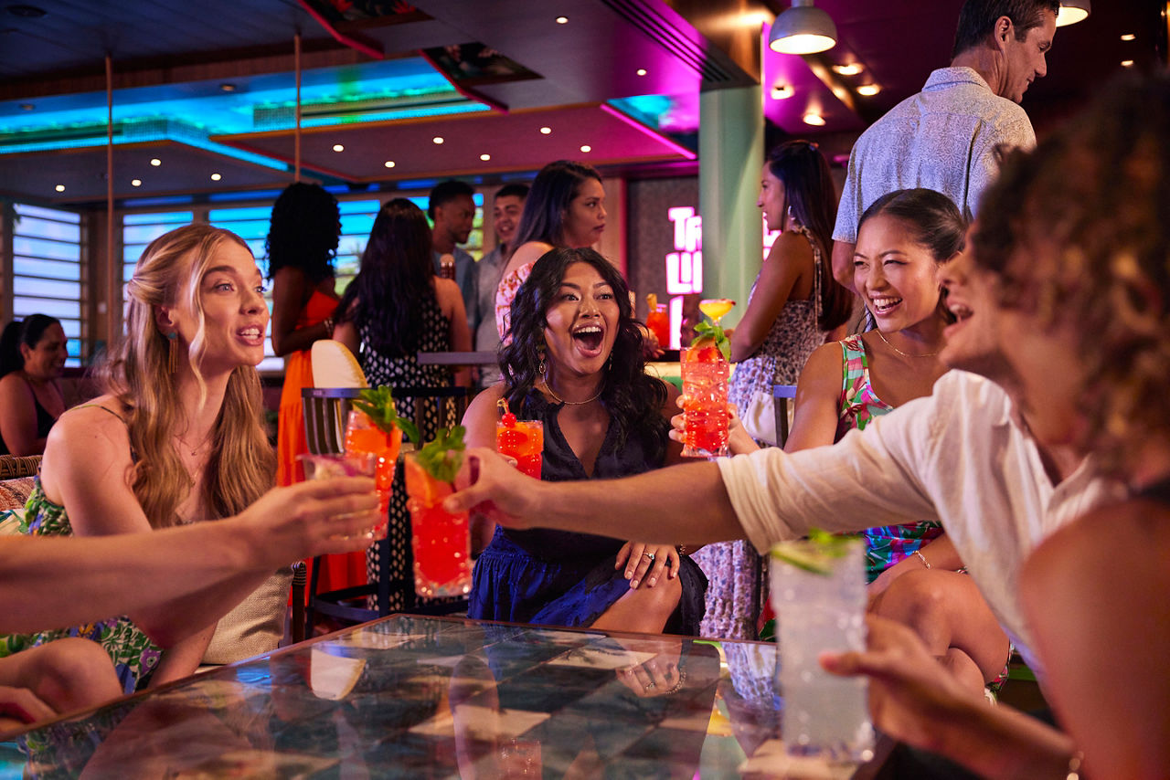 Girls drinking at Pesky Parrot