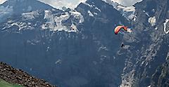 Paragliding in the Swiss Alps