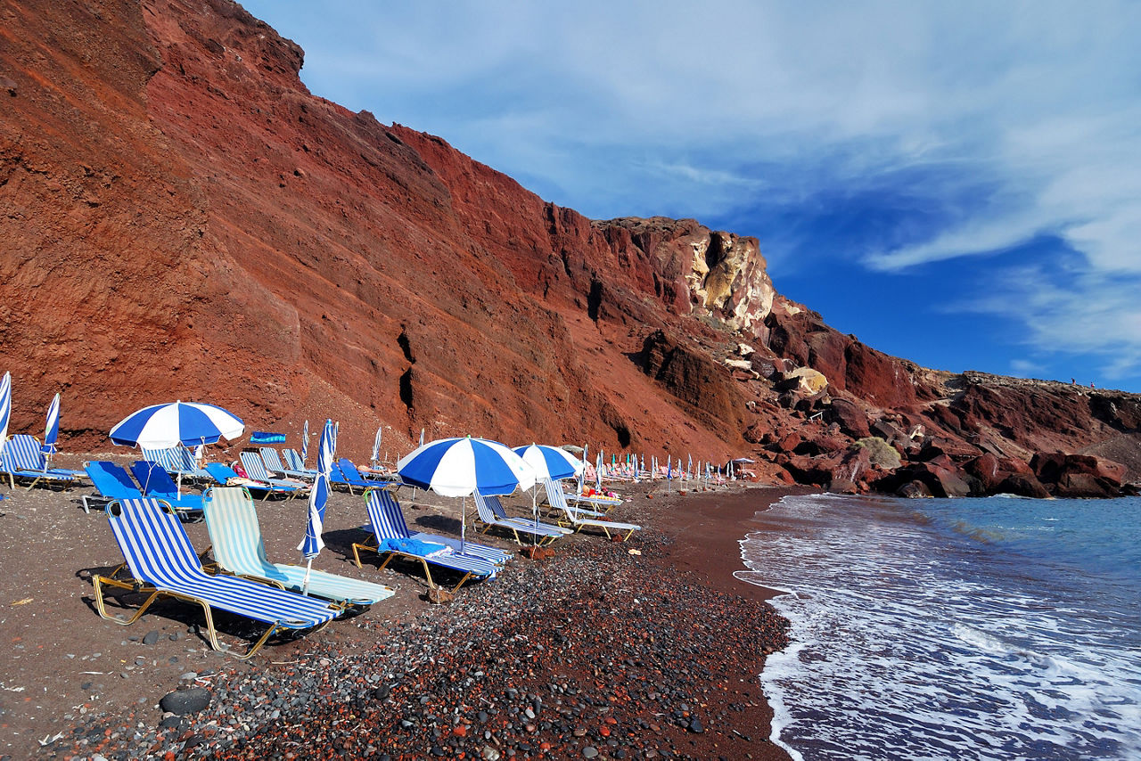 Red Beach is one of the most beautiful and famous beaches of Santorini Greece