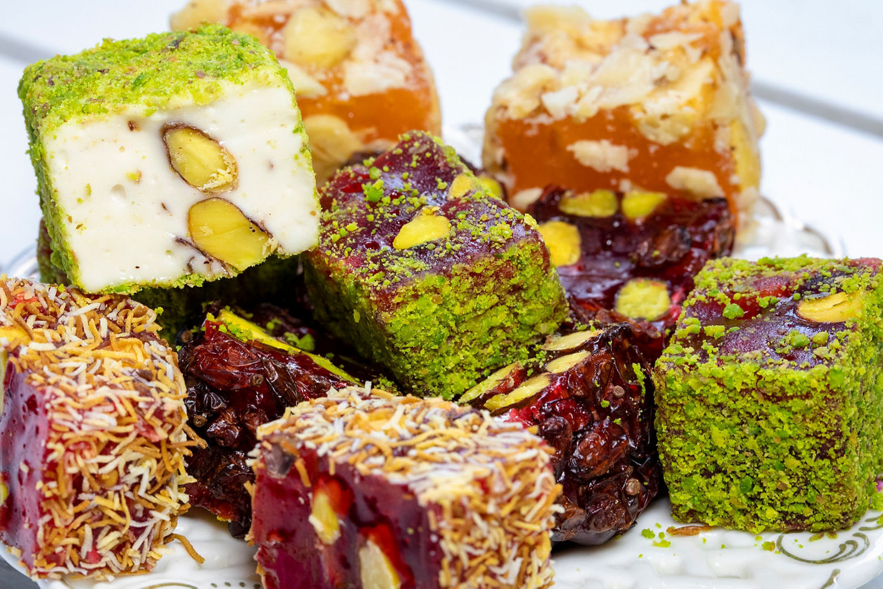 Savor the different flavors of Turkish delight.