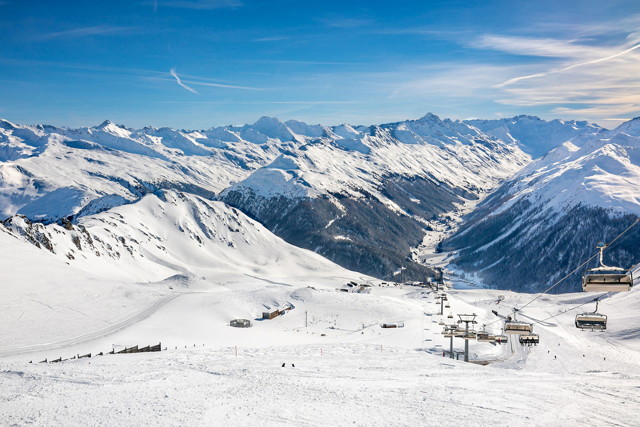 Skiing Winter Resort Davos Switzerland Swiss Alps