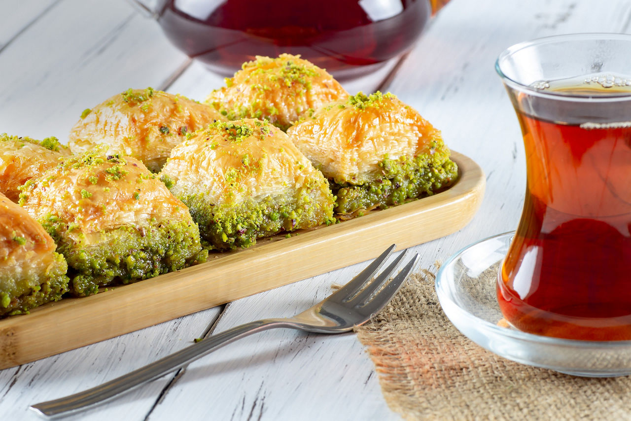 Washing down baklava with Turkish tea is one of the ultimate sweet Turkish experiences.