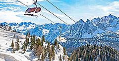 Winter Landscape Dolomites Cortina Dampezzo Ski