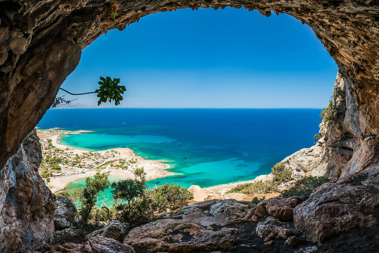 Greece Crete Cave View