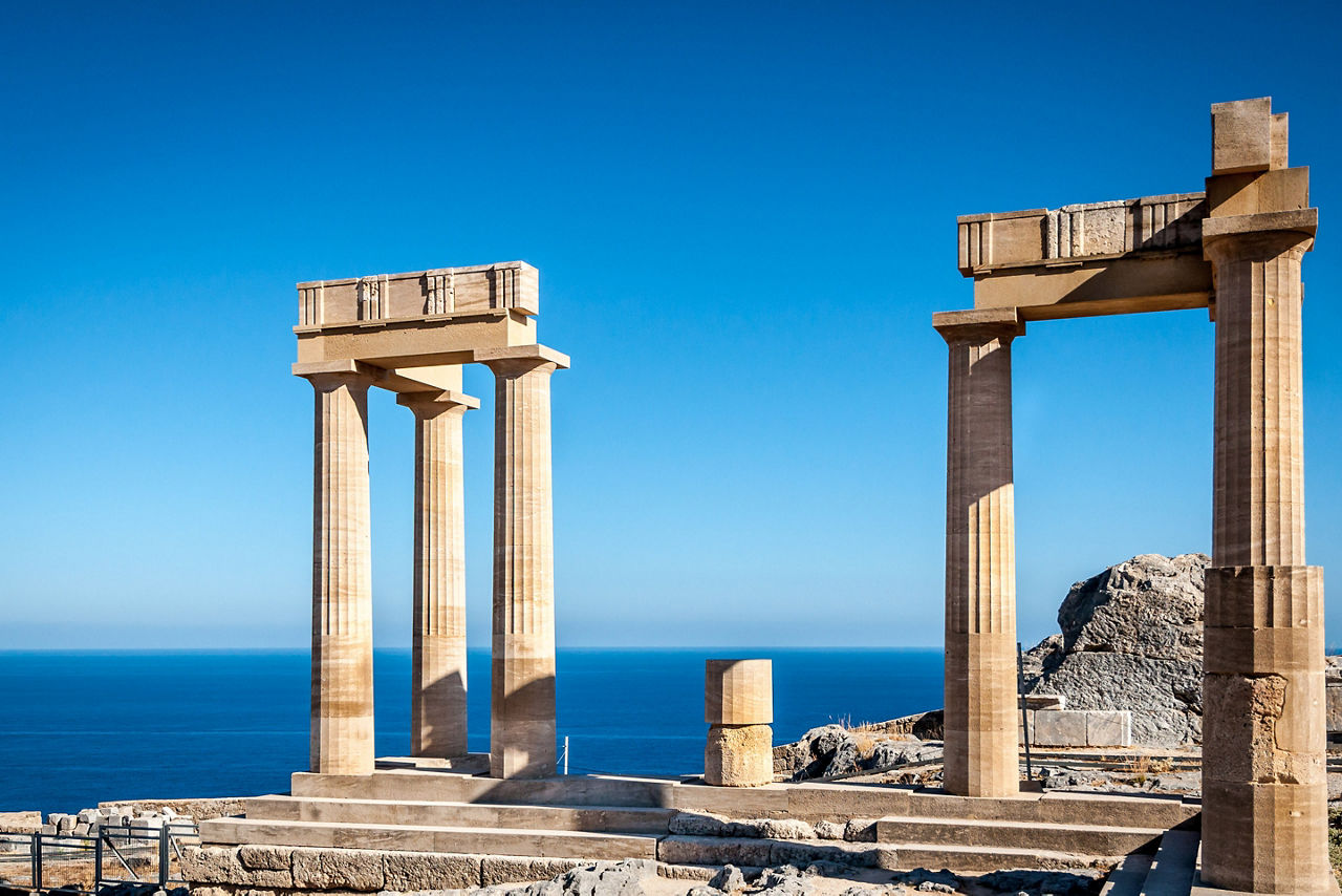 Greece Rhodes Temple Ruins