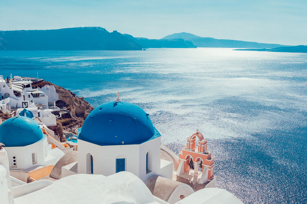 Greece Santorini Island Blue Roof