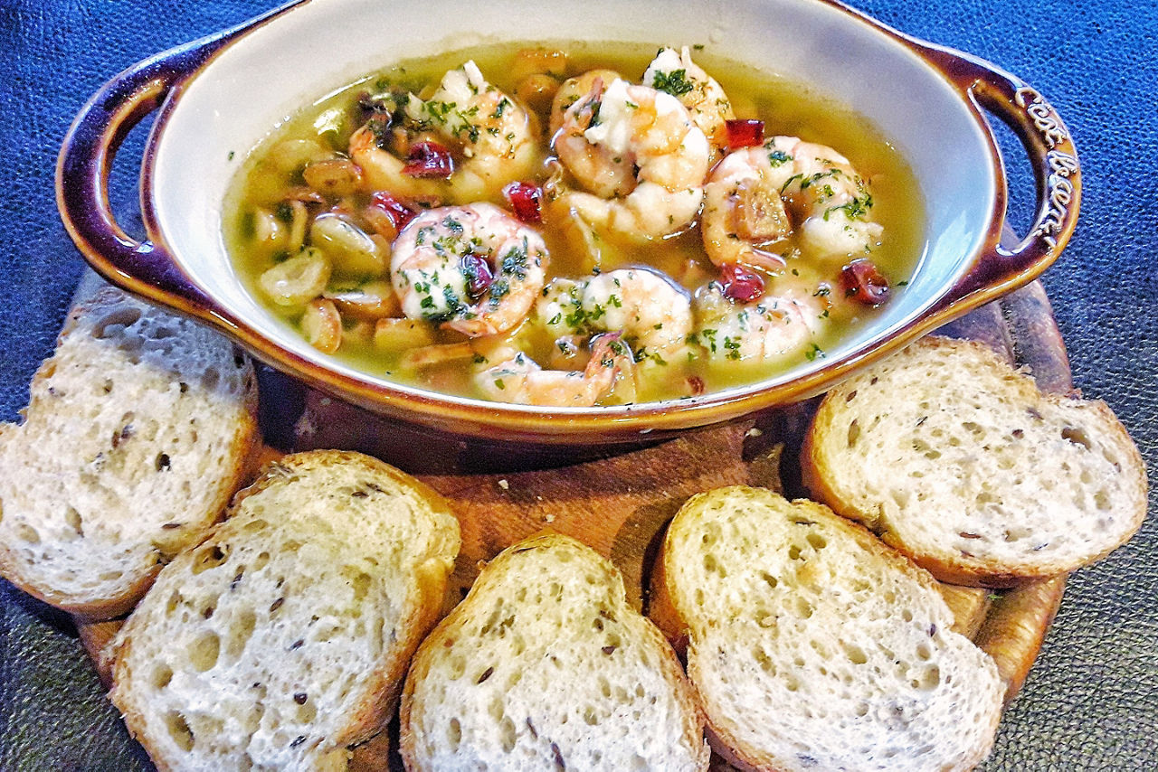 New Orleans BBQ Shrimp with French Bread