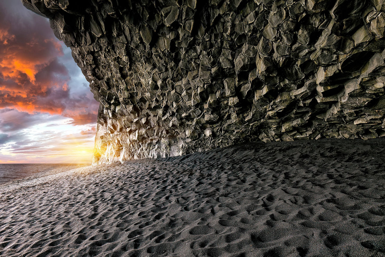 Iceland Reynisfjara Black Beach Sand