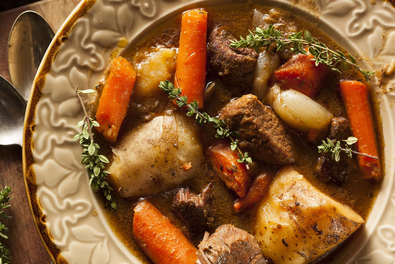 Irish Beef Stew with Carrots and Potatoes