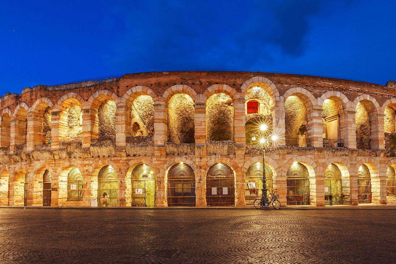 Ancient amphitheater Arena di Verona. Italy.