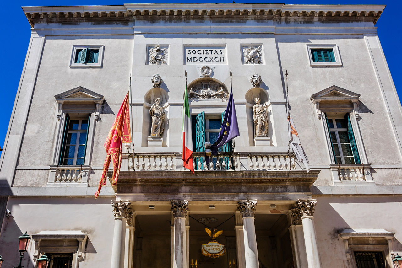 Famous opera house known as Gran Teatro La Fenice in Venice. Italy.