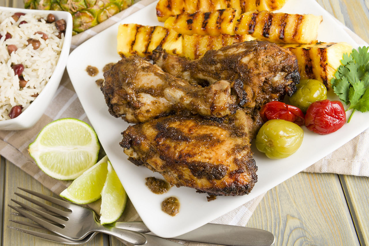 Jamaica Jerk Chicken with French Fries