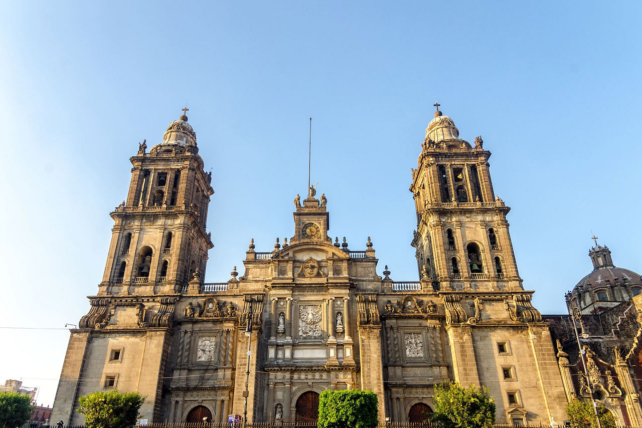 The Facade of the Metropolitan Cathedral in Mexico City