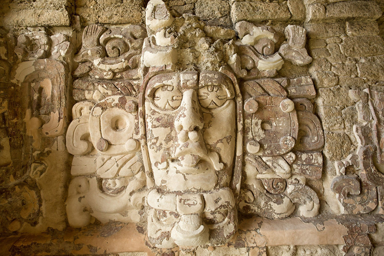 Mexico Costa Maya Temple of the Masks