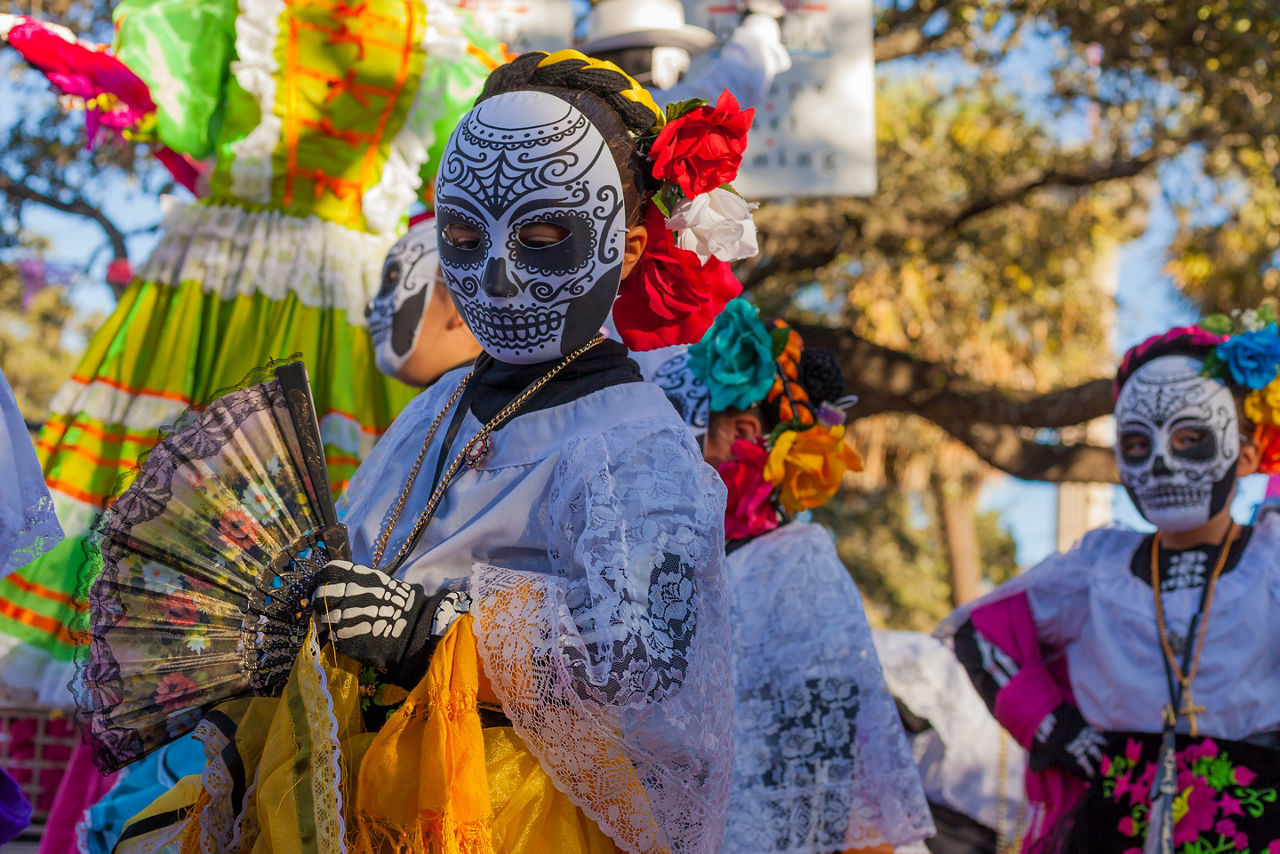 Mexico Dia de Los Muertos Street Festival Celebration 