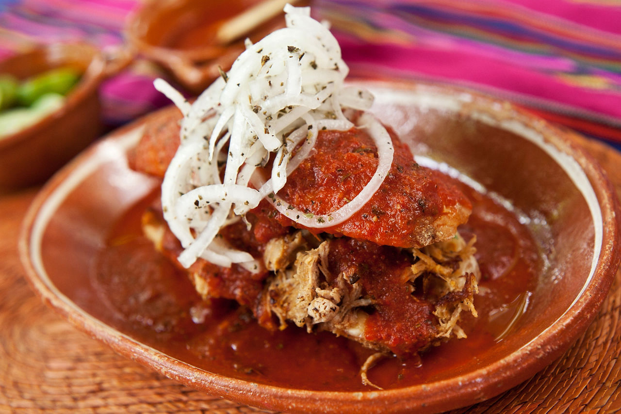 Traditional Mexican Delicious Food Torta Ahogada, Mexico