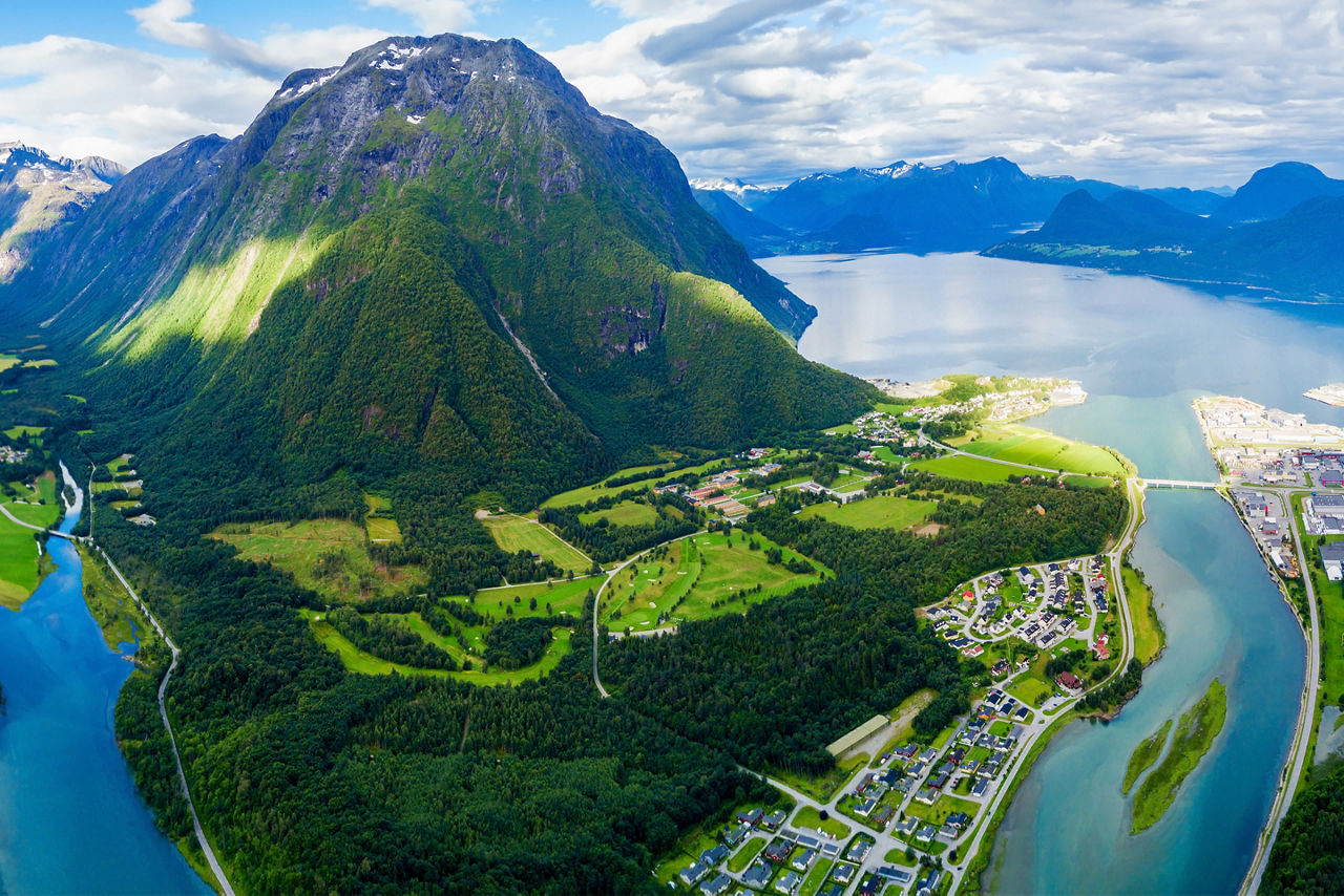 andalsnes norway crop skyline fjord mountain