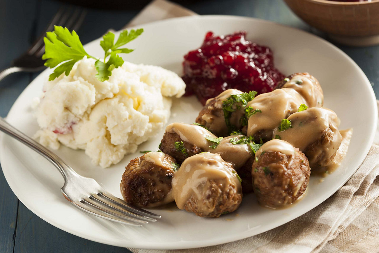 Swedish Meatball with Cream Cuisine