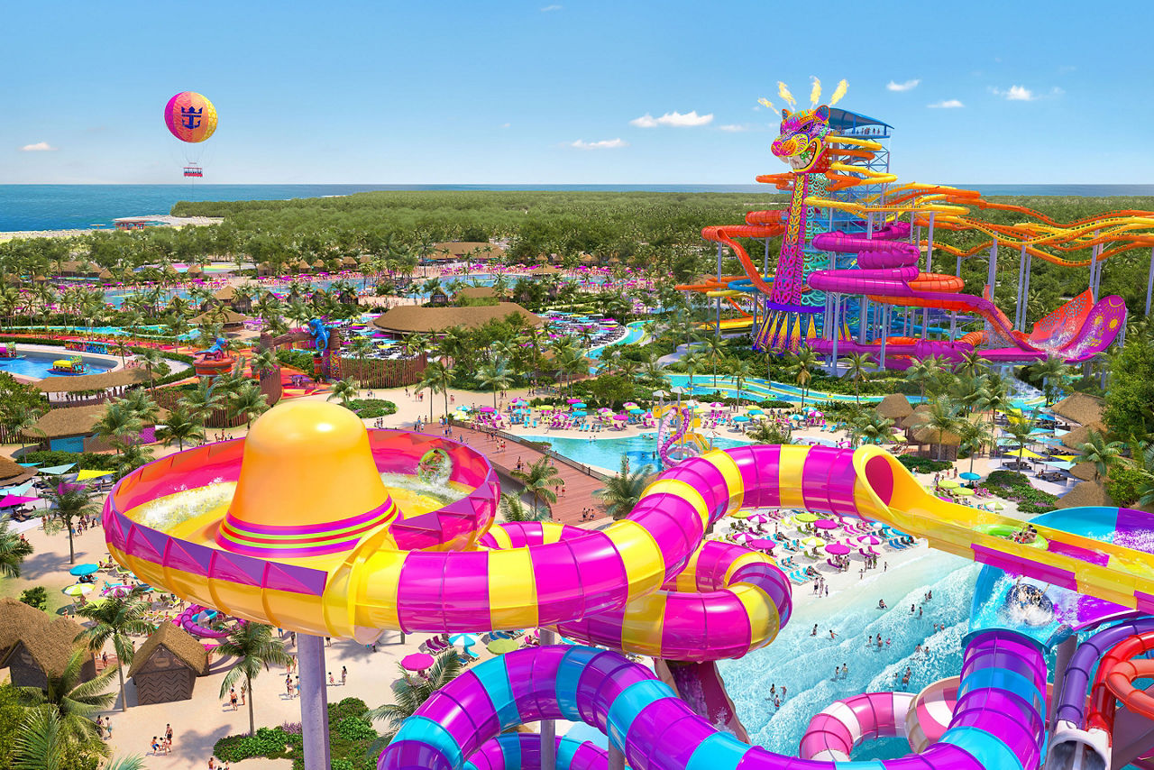 Perfect Day Mexico Wide Aerial Shot