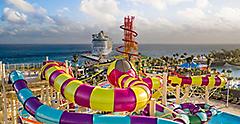 Perfect Day Coco Cay Slides Aerial Hero