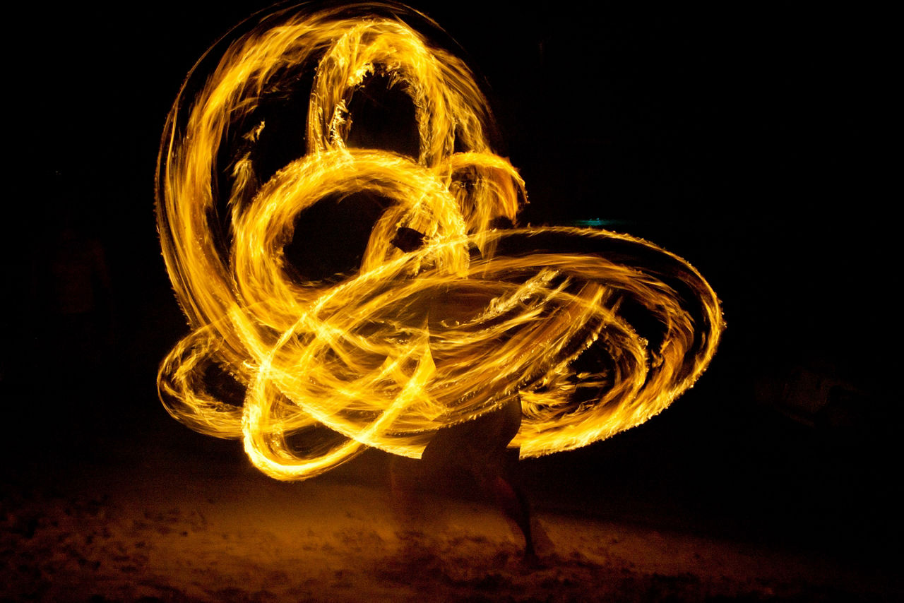 Perfect Day Coco Cay Fire Dancer Night Time