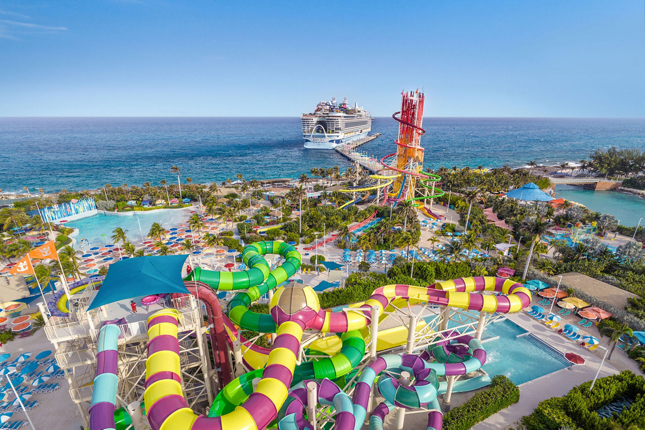 Thrill waterpark aerial view