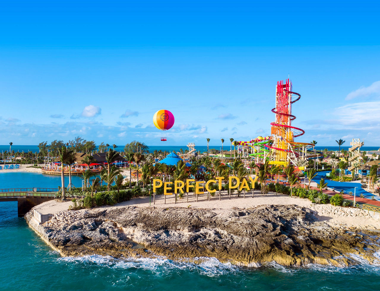 Aerial view of Perfect Day at Cococay