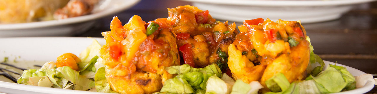 Puerto Rico Tostones Rellenos with Shrimp