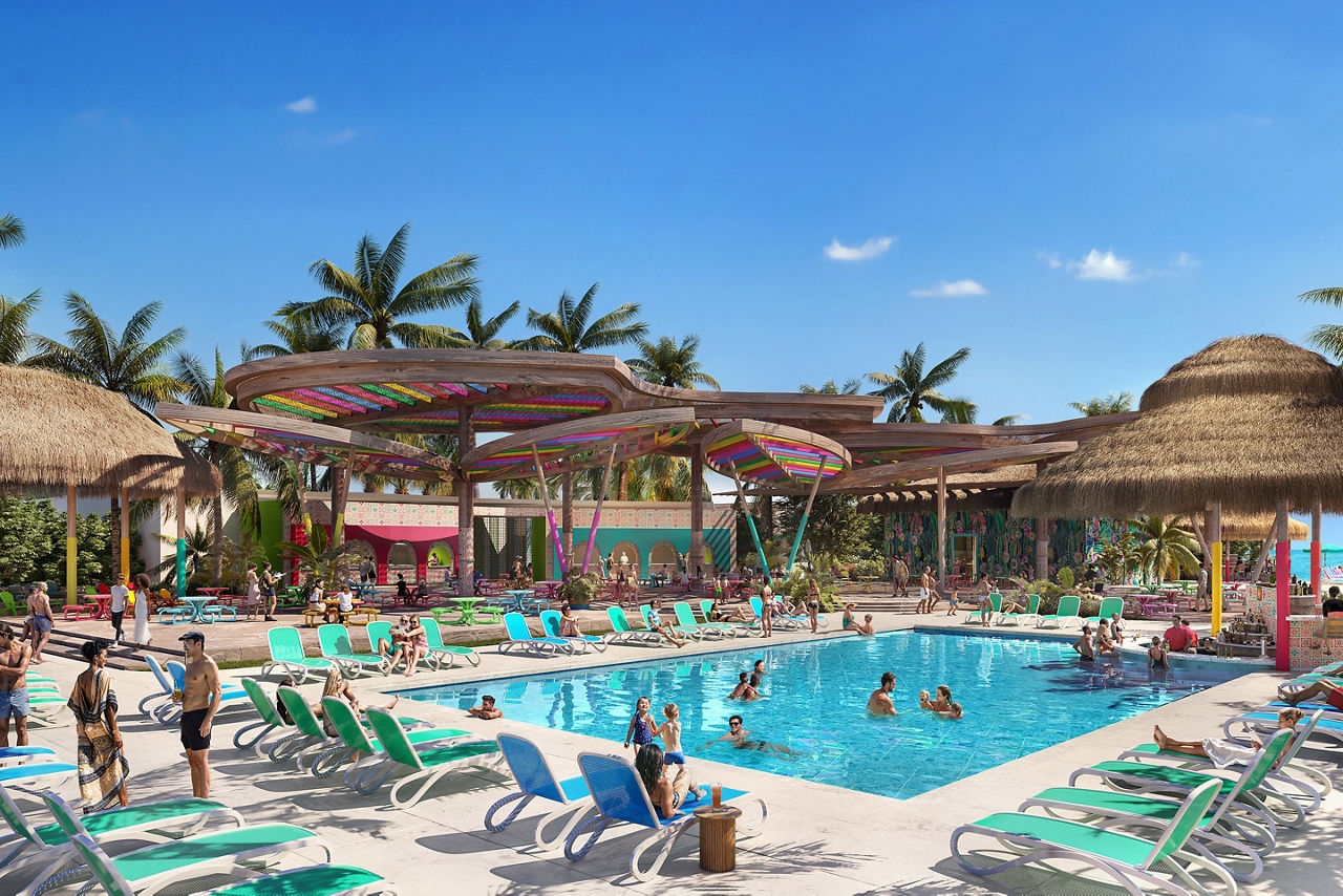 Royal Beach Club Cozumel Food Hall Render