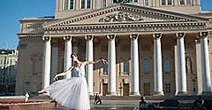 Ballet Performance at Moscow's Bolshoi Theatre in Russia