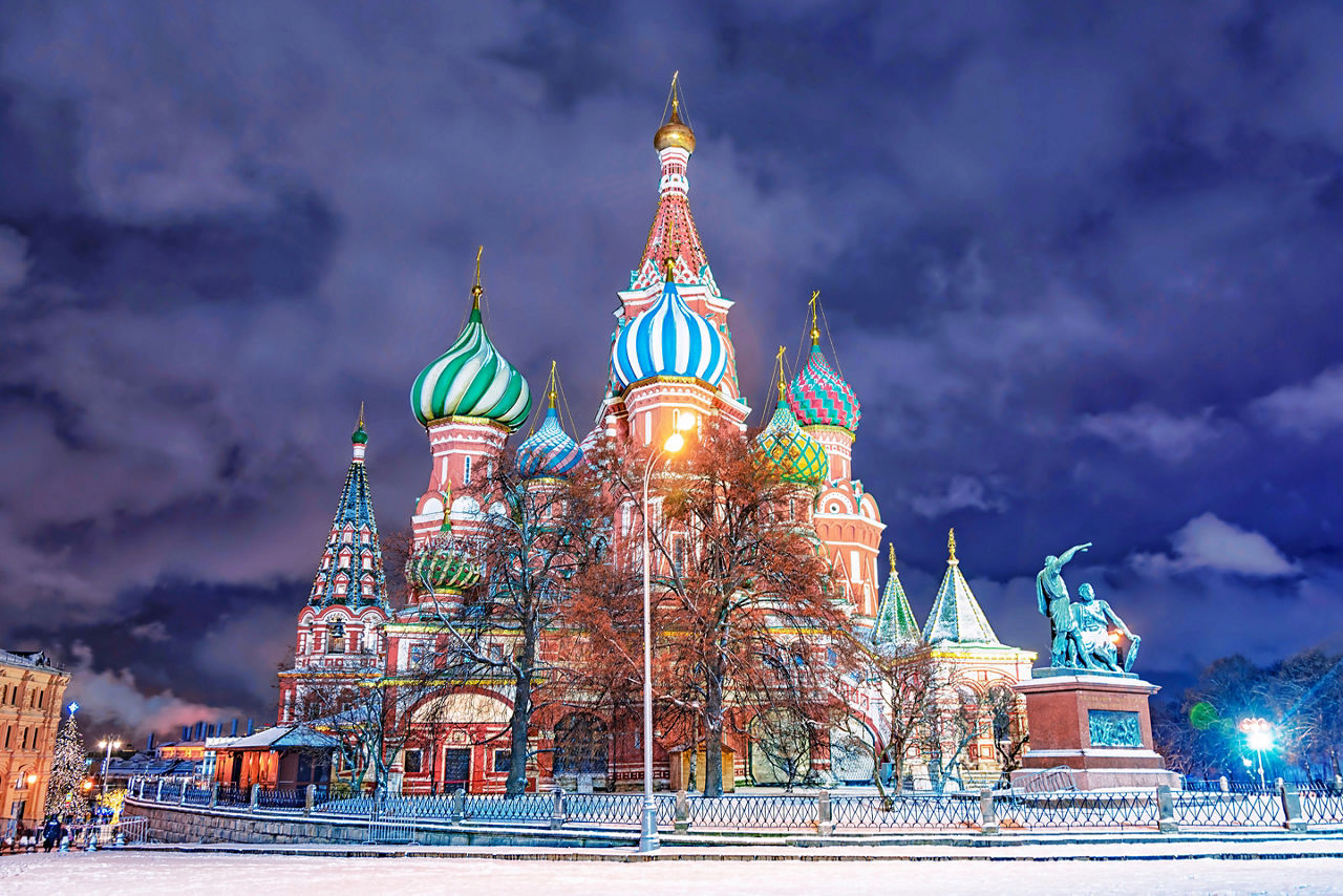 Travel to Red Square in Winter, Moscow, Russia