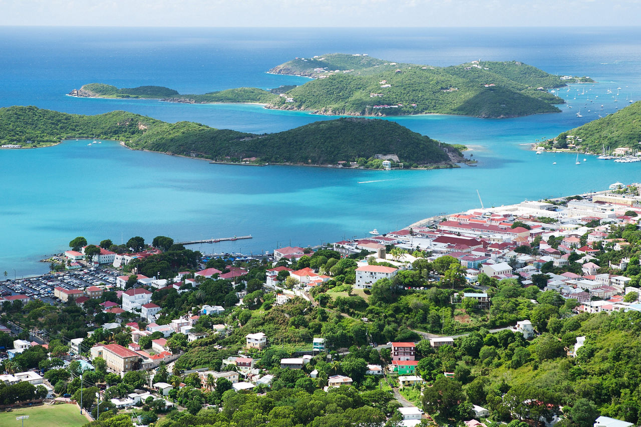 Aerial View of St Thomas, US Virgin Island