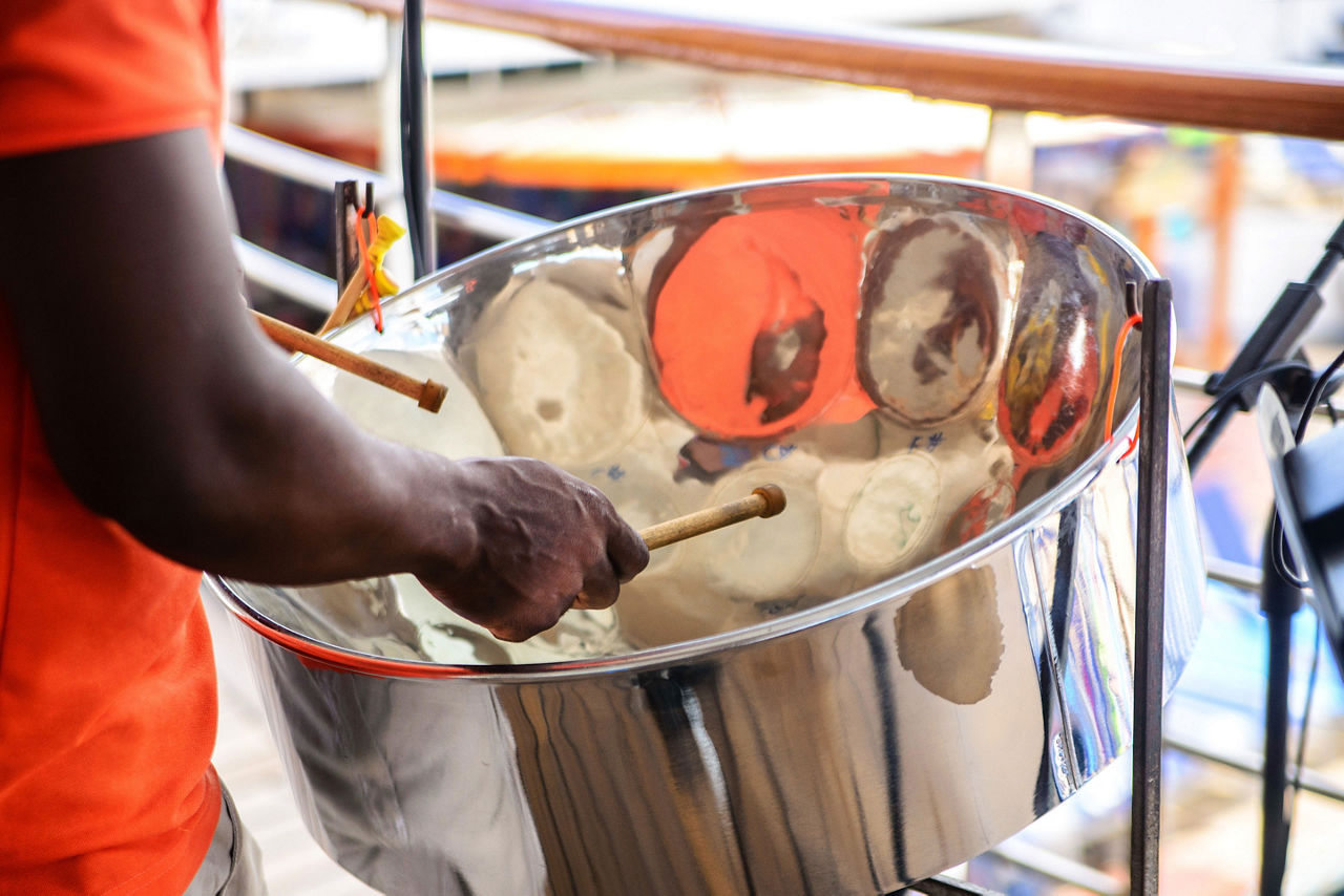 Steel Drums being Played on a Cruise Ship in the Caribbean