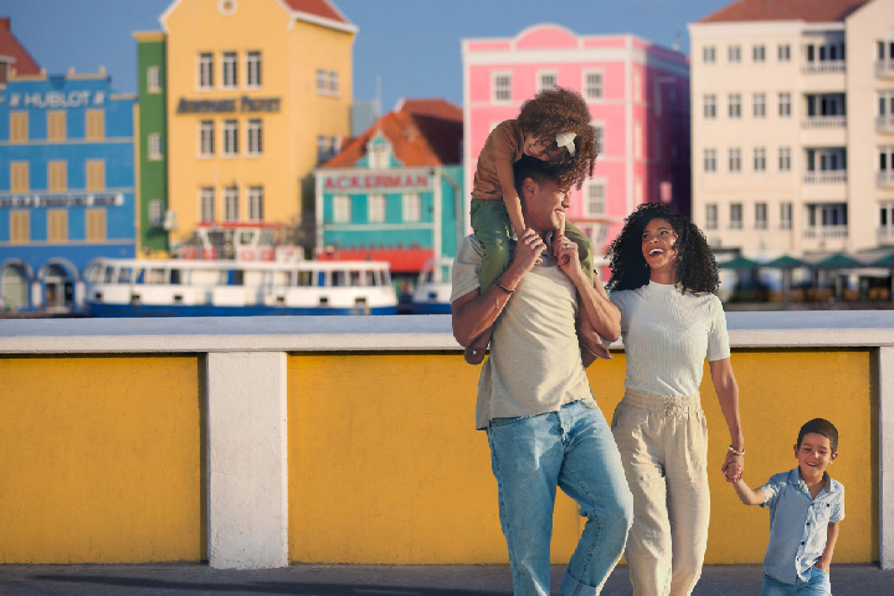 willemstad curacao family kids walking smiling re size