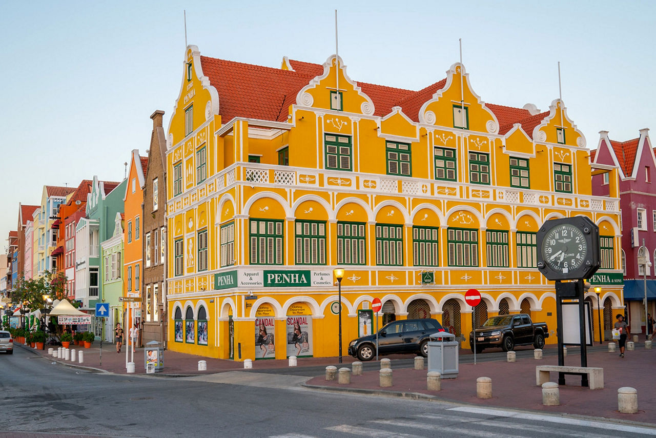 Curacao Wiillemstad Dutch Style Buildings