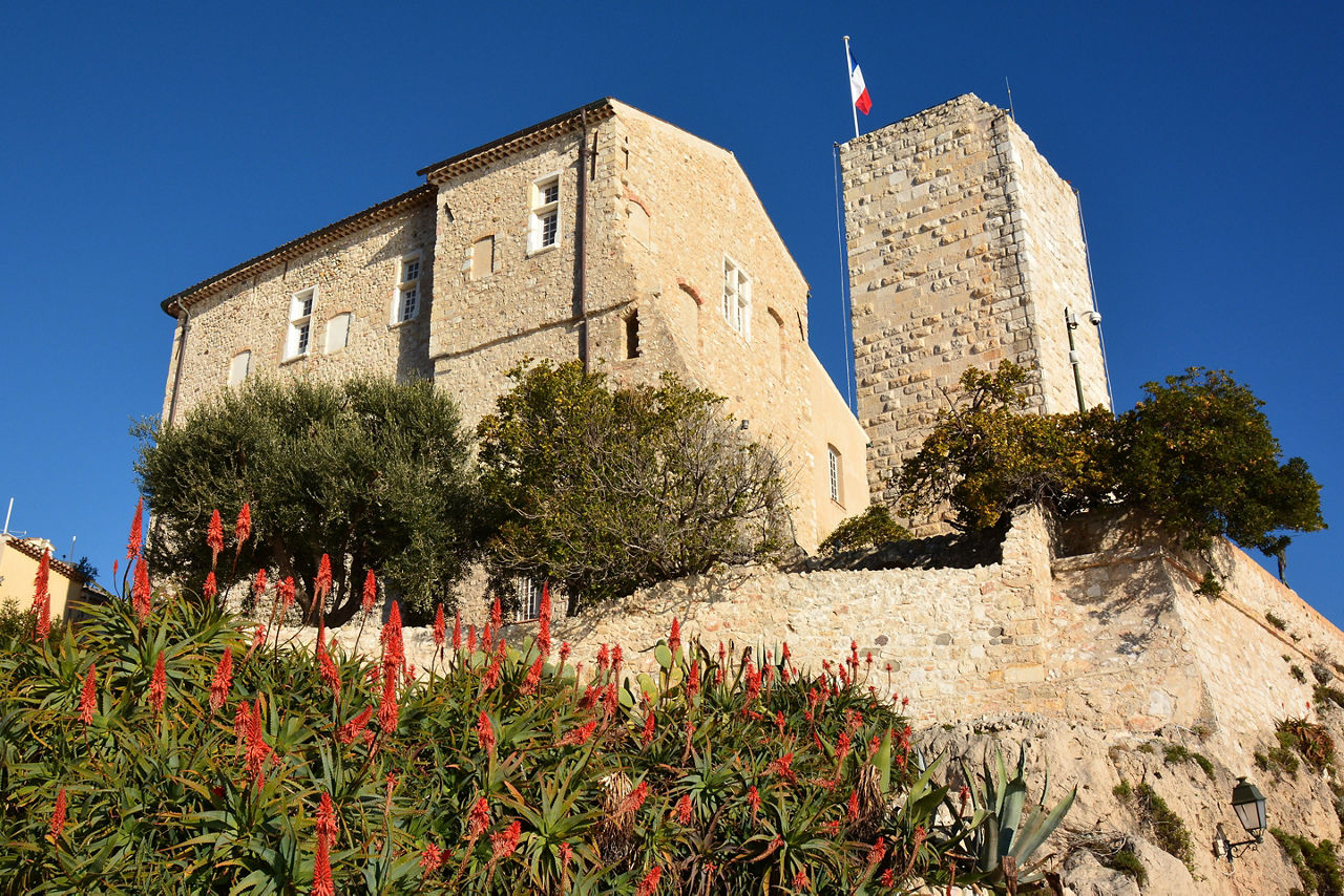 Grimaldi castle in Antibes, French Riviera, is classified historic monument