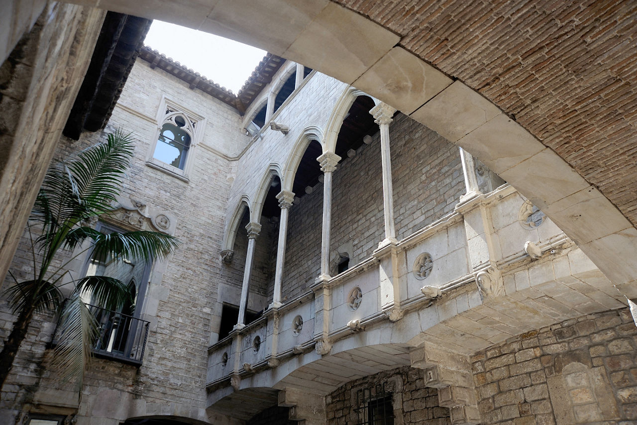 The Museu Picasso's cloister in Barcelona - Spain