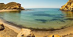 Panoramic of the Cocedores beach in Aguilas