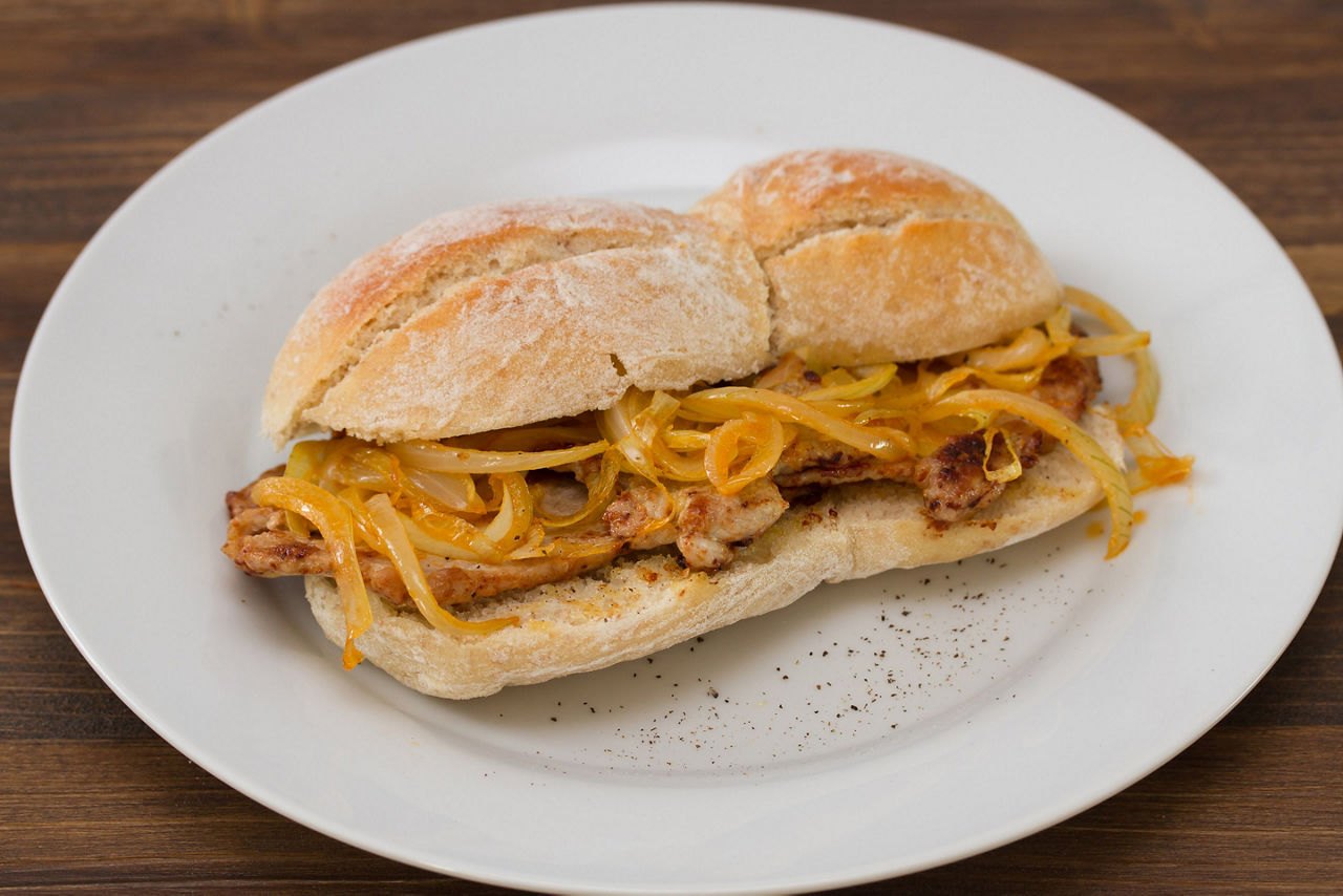 Portuguese Bifana Juicy Pork Sandwich