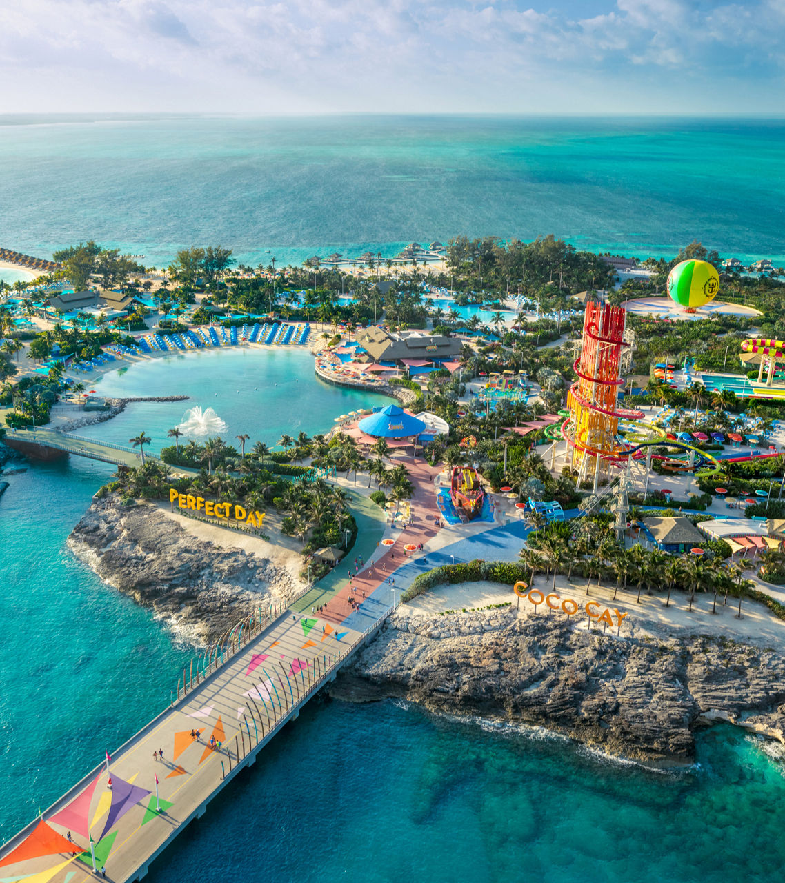 Perfect Day Coco Cay island aerial